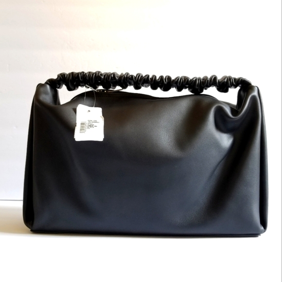 Alexander Wang Large Scrunchie Leather Top Handle Bag Black - Picture 3 of 15